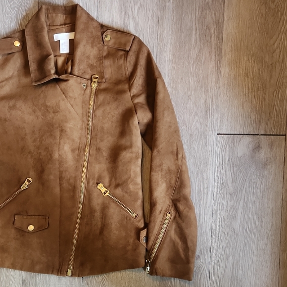 H&M Tan Faux Suede Jacket for Women - Picture 2 of 4
